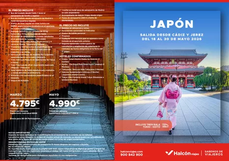 Catálogo Halcón Viajes en Rivas-Vaciamadrid | Folleto Japón - Salidas desde Cádiz y Jerez | 2025-12-10T00:00:00.000Z - 2026-05-30T00:00:00.000Z