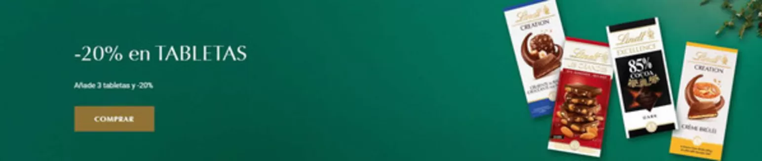 Catálogo Lindt en La Mata (Alicante) | -20% En Tabletas | 2025-12-10T00:00:00.000Z - 2025-12-23T00:00:00.000Z
