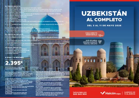 Catálogo Halcón Viajes en Leganés | Folleto Uzbekistán - Salidas desde Sevilla | 2025-12-11T00:00:00.000Z - 2026-04-15T00:00:00.000Z