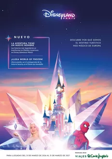 Catálogo Viajes El Corte Inglés en Eibar | Novedades Disneyland Paris | 2025-12-15T00:00:00.000Z - 2026-03-31T00:00:00.000Z