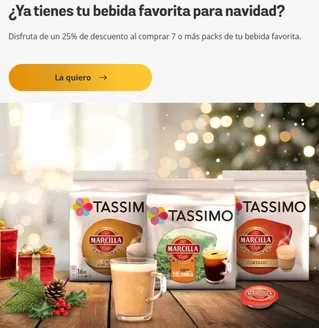 Catálogo Tassimo en Langreo | Disfruta de un 25% de descuento | 2025-12-18T00:00:00.000Z - 2025-12-31T00:00:00.000Z