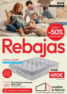 Catálogo Muebles La Fábrica en Santiago de Compostela | Hasta un -50% de descuento | 2025-12-19T00:00:00.000Z - 2026-03-31T00:00:00.000Z