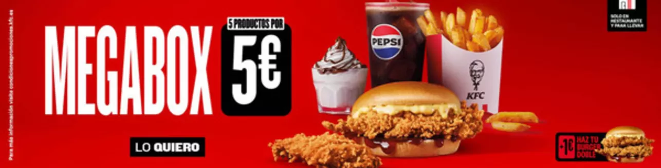 Catálogo KFC en Lugones | Oferta | 2025-12-22T00:00:00.000Z - 2025-12-31T00:00:00.000Z