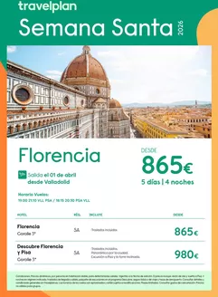 Catálogo Travelplan en Lebrija | Travelplan Florencia | 2025-12-23T00:00:00.000Z - 2026-04-01T00:00:00.000Z