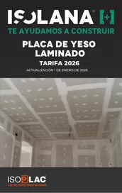 Catálogo Isolana en Miranda de Ebro | Placa De Yeso Laminado – Tarifa Isolana | 2026-01-05T00:00:00.000Z - 2026-12-31T00:00:00.000Z