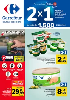 Catálogo Carrefour en Albal | 2X1 ACUMULA CLUB + 2ªUD. AL -50% | 2026-01-15T00:00:00.000Z - 2026-01-26T00:00:00.000Z