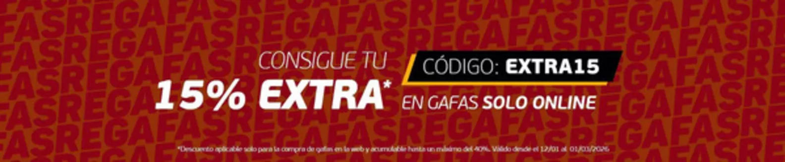 Catálogo General Óptica en Ourense | 15% Extra | 2026-01-14T00:00:00.000Z - 2026-03-01T00:00:00.000Z