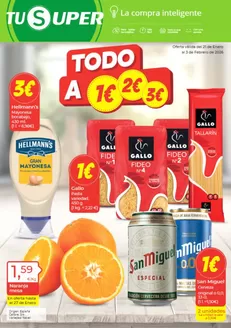 Catálogo Tu Super en Sant Joan Despí | Todo Α 1€ 2€ 3€ | 2026-01-21T00:00:00.000Z - 2026-02-03T00:00:00.000Z