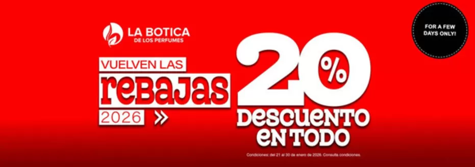 Catálogo La Botica de los Perfumes en Las Palmas de Gran Canaria | 20% descuento en todo | 2026-01-21T00:00:00.000Z - 2026-01-30T00:00:00.000Z
