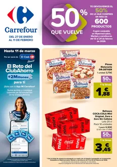 Catálogo Carrefour en Cedillo del Condado | 50% QUE VUELVE + 2ªUD. A%L -70 | 2026-01-27T00:00:00.000Z - 2026-02-11T00:00:00.000Z