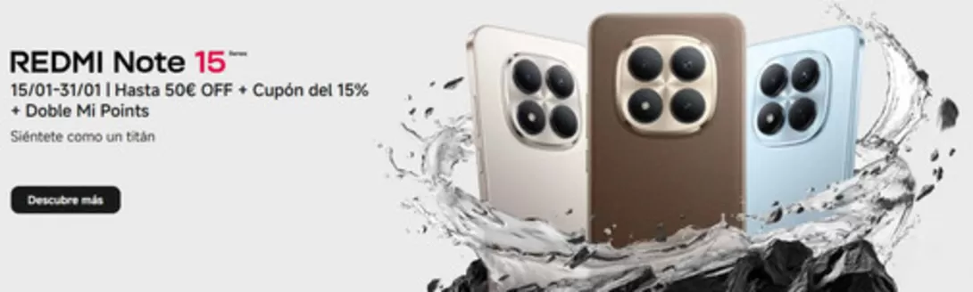 Catálogo Xiaomi en Agüimes | REDMI Note 15 | 2026-01-23T00:00:00.000Z - 2026-01-31T00:00:00.000Z