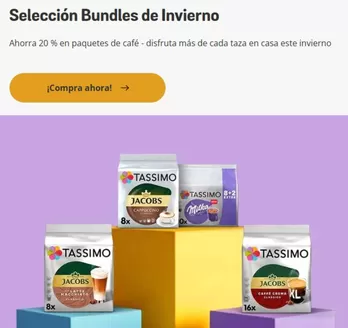 Catálogo Tassimo | Ahorra 20 % en paquetes de café | 2026-01-28T00:00:00.000Z - 2026-02-10T00:00:00.000Z