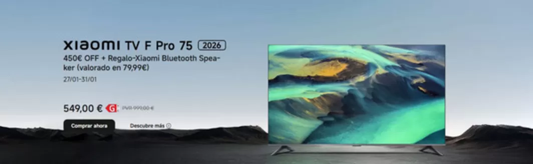 Catálogo Xiaomi en Sabadell | XIAOMI TV F Pro 75 | 2026-01-29T00:00:00.000Z - 2026-01-31T00:00:00.000Z