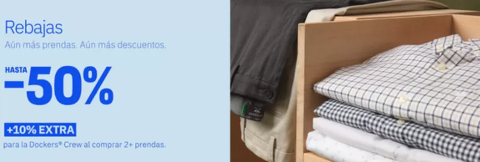 Catálogo Dockers en Logroño | Hasta -50% +10% Extra | 2026-01-29T00:00:00.000Z - 2026-02-11T00:00:00.000Z