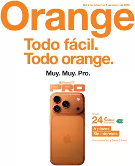 Catálogo Orange en Porráns | Todo Fácil, Todo Orange | 2026-02-02T00:00:00.000Z - 2026-03-01T00:00:00.000Z