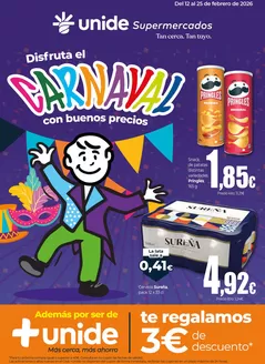 Catálogo Unide Supermercados en Castell Platja d Aro | Disfruta el Carnaval con buenos precios Supermercados Canarias | 2026-02-12T00:00:00.000Z - 2026-02-25T00:00:00.000Z