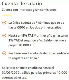 Catálogo EVO Banco en Barakaldo | Cuenta de salario | 2026-02-10T00:00:00.000Z - 2026-03-31T00:00:00.000Z