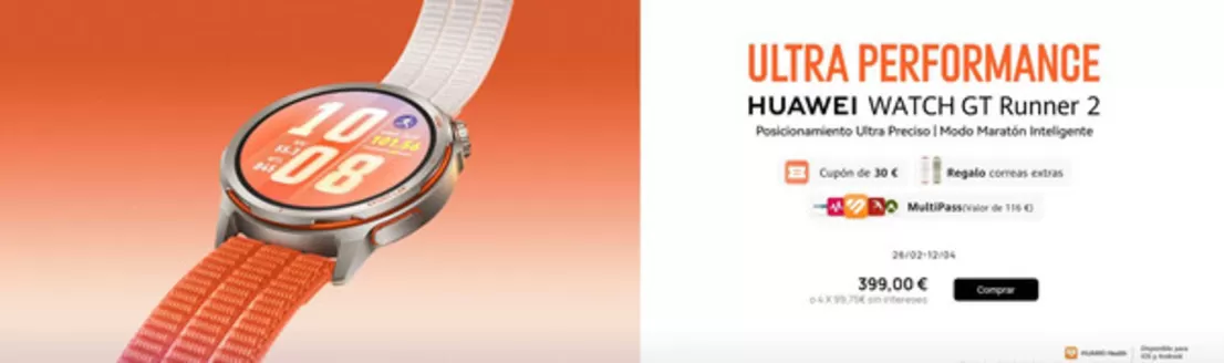 Catálogo Huawei | Huawei Watch Gt Runner 2 | 2026-02-27T00:00:00.000Z - 2026-04-12T00:00:00.000Z