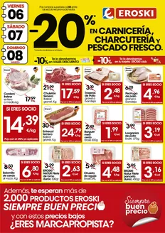 Catálogo Eroski en Conil de la Frontera | -20% en carnicería, charcutería y pescado fresco | 2026-03-05T00:00:00.000Z - 2026-03-08T00:00:00.000Z