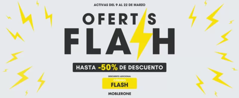 Catálogo Moblerone en Plasencia | Ofertas Flash | 2026-03-09T00:00:00.000Z - 2026-03-22T00:00:00.000Z