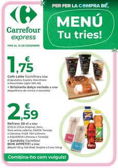 Catálogo Carrefour Express en Miguelturra | Menu tu tries! | 2026-03-17T00:00:00.000Z - 2026-12-31T00:00:00.000Z