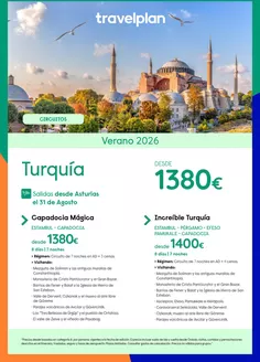 Catálogo Travelplan en Santo Domingo de la Calzada | Turquía Salidas desde Asturias el 31 de Agosto | 2026-06-01T00:00:00.000Z - 2026-08-31T00:00:00.000Z