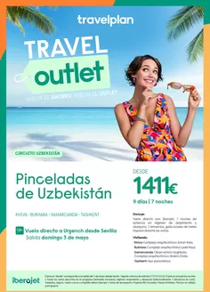Catálogo Travelplan en Santo Domingo de la Calzada | Uzbequistan.Vuelo directo a Urgench desde Sevilla Salida domingo 3 de mayo | 2026-03-18T00:00:00.000Z - 2026-05-03T00:00:00.000Z