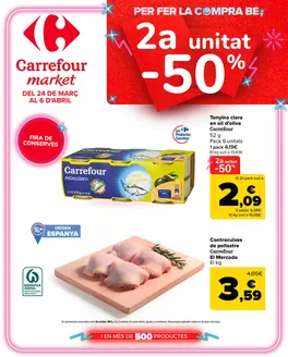 Catálogo Carrefour Market en Vigo | 2a unitat -50% | 2026-03-24T00:00:00.000Z - 2026-04-06T00:00:00.000Z