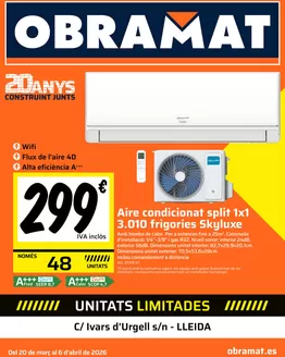 Catálogo Obramat en Bollullos de la Mitación | Folleto Obramat Lleida | 2026-03-24T00:00:00.000Z - 2026-04-06T00:00:00.000Z