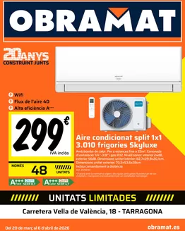 Catálogo Obramat en Bollullos de la Mitación | Folleto Obramat Tarragona | 2026-03-24T00:00:00.000Z - 2026-04-06T00:00:00.000Z