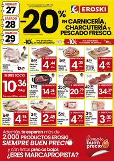 Catálogo Eroski en Cabra | -20% en carnicería, charcutería y pescado fresco | 2026-03-26T00:00:00.000Z - 2026-03-29T00:00:00.000Z