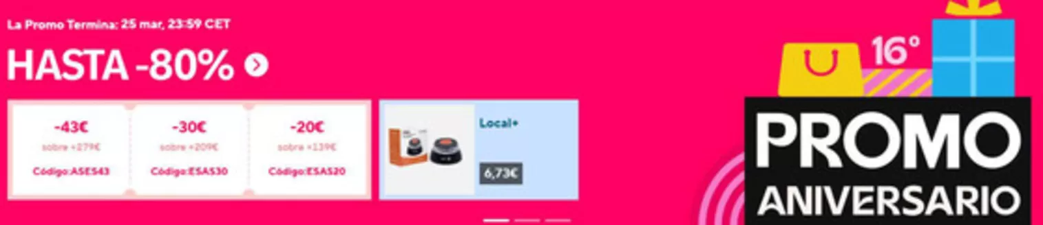 Catálogo Aliexpress en La Orotava | Hasta -80% | 2026-03-24T00:00:00.000Z - 2026-03-25T00:00:00.000Z