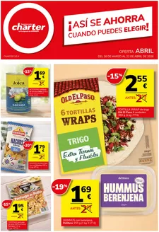 Catálogo Supermercados Charter en Llosa de Ranes | Del 26 De Marzo Al 22 De Abril De 2026 | 2026-03-26T00:00:00.000Z - 2026-04-22T00:00:00.000Z