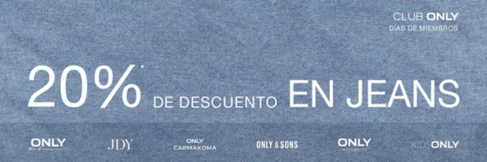 Catálogo ONLY en Málaga | 20% de descuento en jeans | 2026-03-30T00:00:00.000Z - 2026-04-12T00:00:00.000Z
