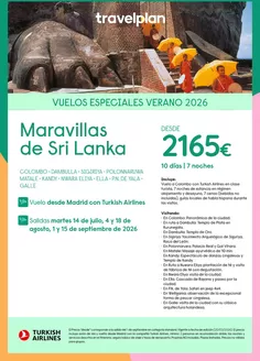 Catálogo Travelplan | Maravillas de Sri Lanka | 2026-07-14T00:00:00.000Z - 2026-09-15T00:00:00.000Z