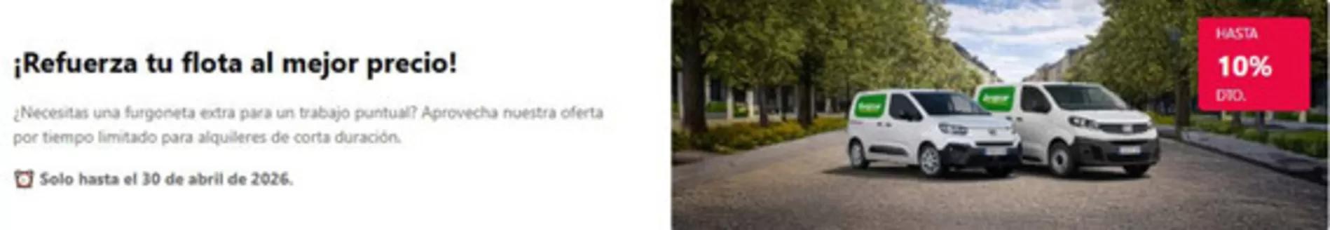 Catálogo Europcar en Torres de Cotillas | ¡Refuerza tu flota al mejor precio! | 2026-04-07T00:00:00.000Z - 2026-04-30T00:00:00.000Z