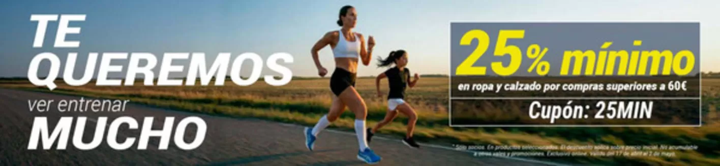 Catálogo Forum Sport en El Bobar | 25% mínimo en ropa y calzado por compras superiores a 60€ | 2026-04-20T00:00:00.000Z - 2026-05-02T00:00:00.000Z