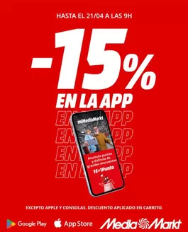 Catálogo MediaMarkt | -15% En La App | 2026-04-20T00:00:00.000Z - 2026-04-21T00:00:00.000Z