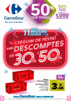 Catálogo Carrefour en Reus | 50% QUE VUELVE + 2ªUD. AL -50% | 2026-05-12T00:00:00.000Z - 2026-05-25T00:00:00.000Z