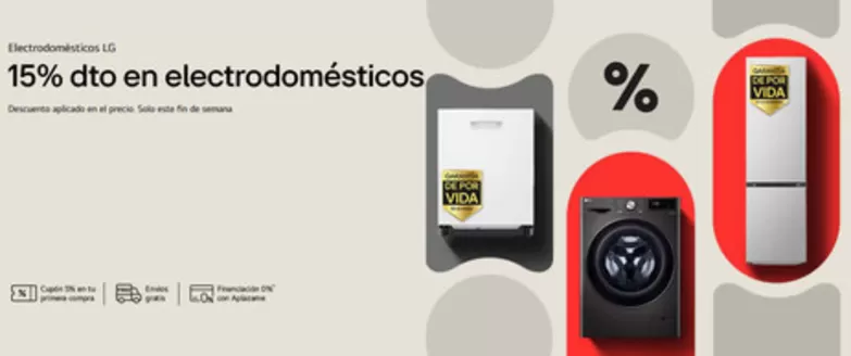 Catálogo LG en Parla | 15% dto en electrodomésticos | 2026-05-21T00:00:00.000Z - 2026-05-24T00:00:00.000Z