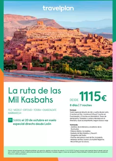 Catálogo Travelplan en Campllong | La ruta de las Mil Kasbahs | 2026-05-28T00:00:00.000Z - 2026-10-20T00:00:00.000Z