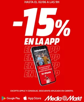 Catálogo MediaMarkt | -15% En La App | 2026-06-01T00:00:00.000Z - 2026-06-02T00:00:00.000Z