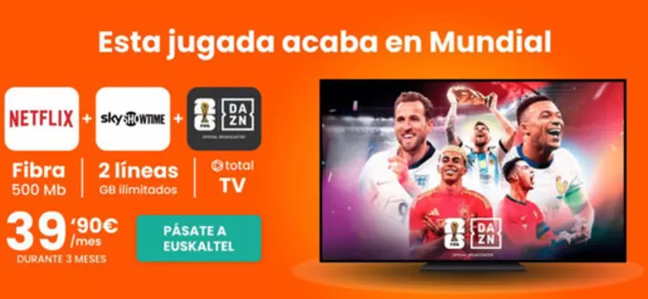 Catálogo Euskaltel | Esta jugada acaba en Mundial | 2026-06-03T00:00:00.000Z - 2026-06-16T00:00:00.000Z