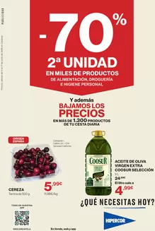 Catálogo Hipercor en Agaete | -70% 2ª Unidad En Miles De Productos | 2026-06-04T00:00:00.000Z - 2026-06-17T00:00:00.000Z