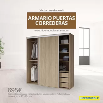 Catálogo HiperMueble Canarias en Melón | Armario Puertas Correderas | 2026-06-08T00:00:00.000Z - 2026-06-21T00:00:00.000Z
