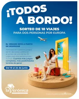 Catálogo La Verónica en Móstoles | Sorteo De 10 Viajes Para Dos Personas Por Europa | 2026-06-12T00:00:00.000Z - 2026-06-24T00:00:00.000Z