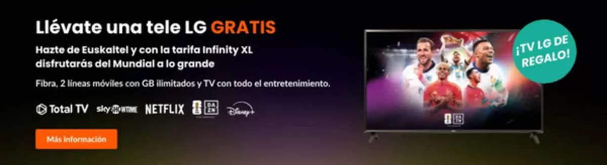 Catálogo Euskaltel | Llévate Una Tele LG Gratis | 2026-06-12T00:00:00.000Z - 2026-06-25T00:00:00.000Z