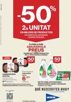 Catálogo Hipercor | -50% 2a Unitat En Milers De Productes | 2026-06-18T00:00:00.000Z - 2026-06-30T00:00:00.000Z