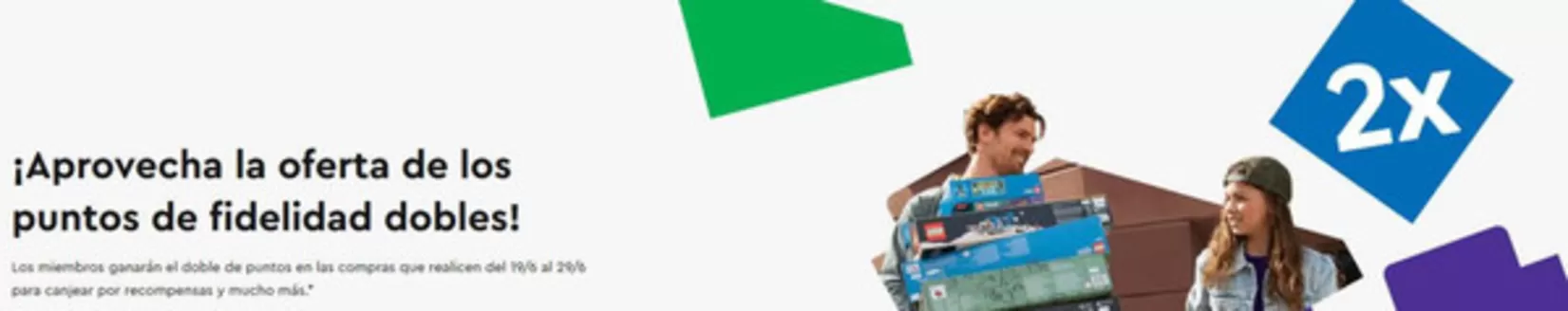 Catálogo LEGO | ¡Aprovecha la oferta de los puntos de fidelidad dobles! | 2026-06-19T00:00:00.000Z - 2026-06-29T00:00:00.000Z