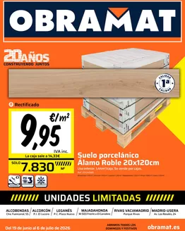 Catálogo Obramat en Villaquilambre | Folleto Obramat Madrid | 2026-06-22T00:00:00.000Z - 2026-07-06T00:00:00.000Z